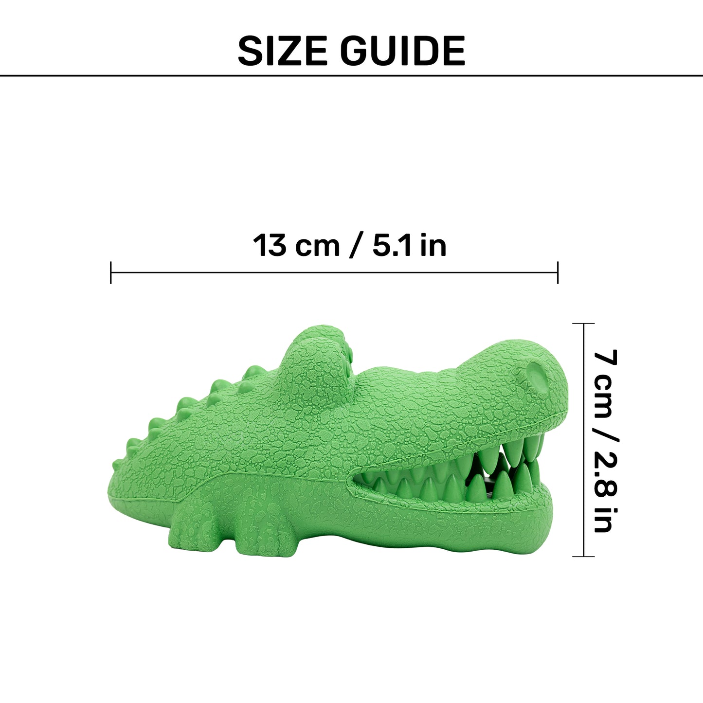 Dash Dog Goofy Gator Chew Toy For Dog - Green - Heads Up For Tails