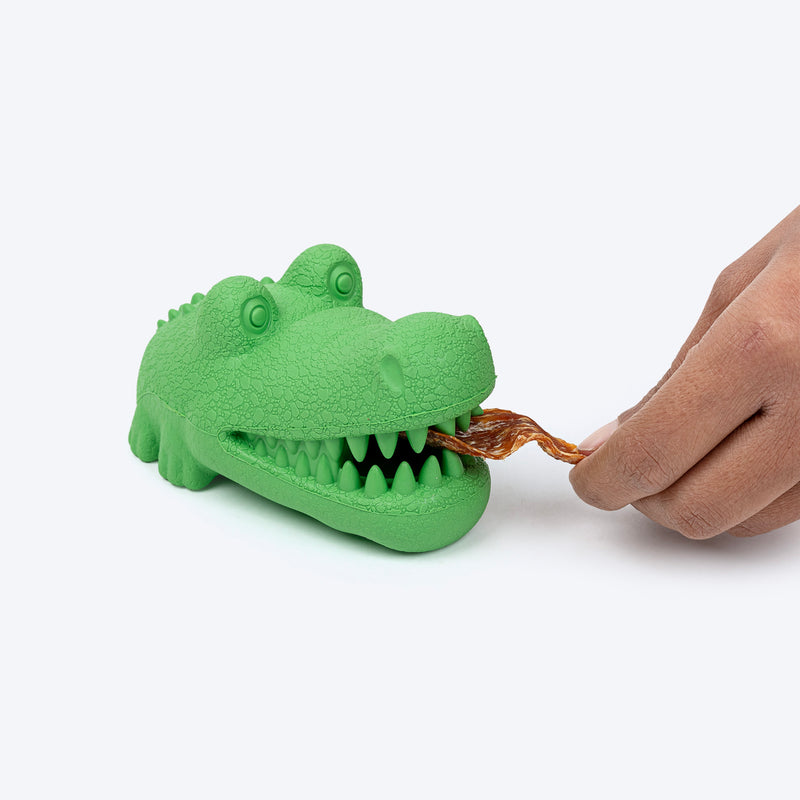 Dash Dog Goofy Gator Chew Toy For Dog - Green - Heads Up For Tails