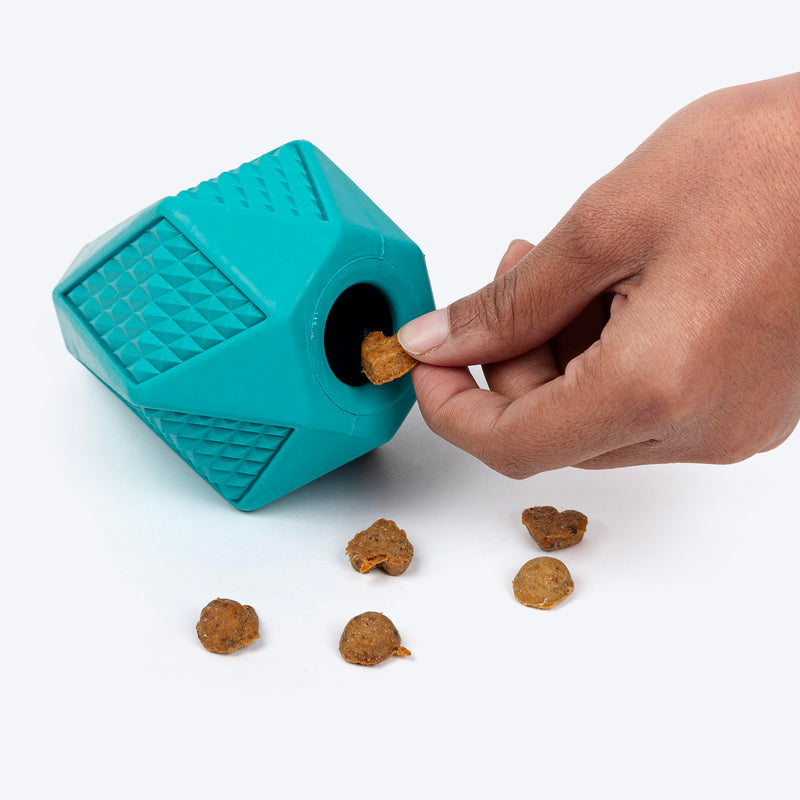 Dash Dog Crystal Treat Chew Toy For Dog - Teal - Heads Up For Tails