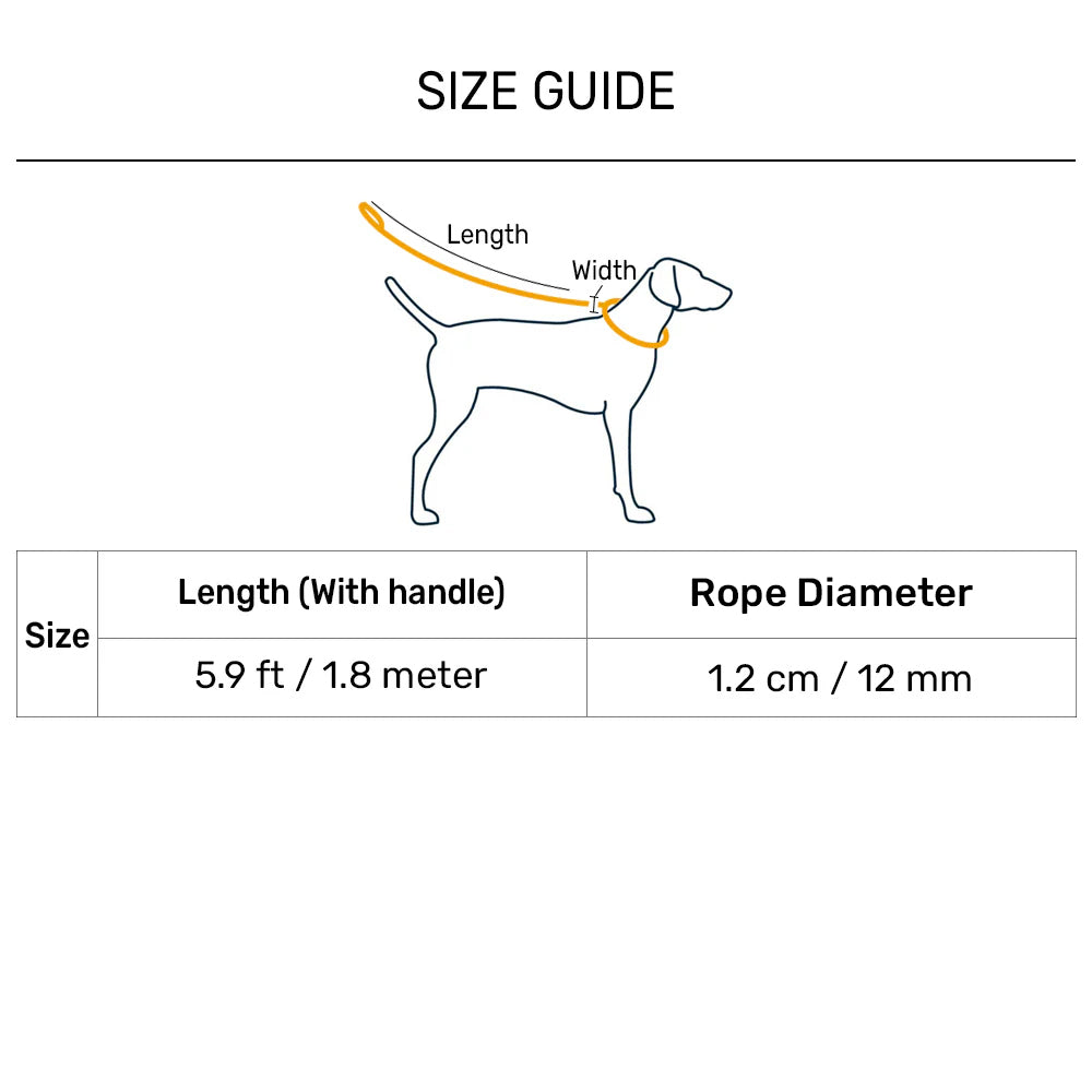 Dash Dog Chaser Rope Leash For Dog - Purple - Heads Up For Tails