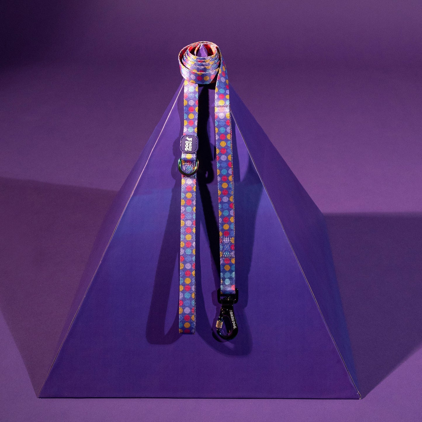 Dash Dog Circle Print Leash - Violet & Red - Heads Up For Tails
