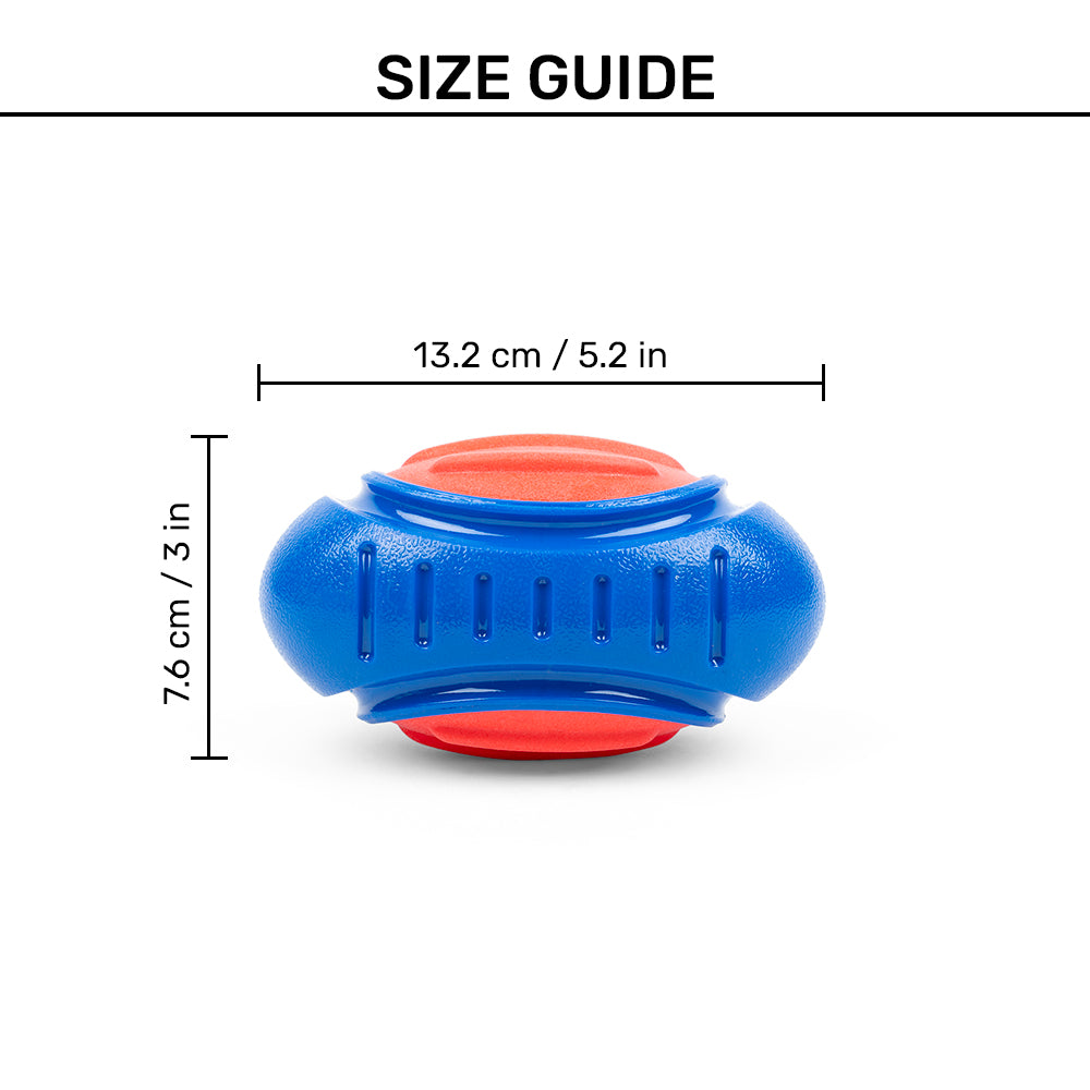 Dash Dog Sprinter Fetch Toy For Dog - Blue & Red - S - Heads Up For Tails