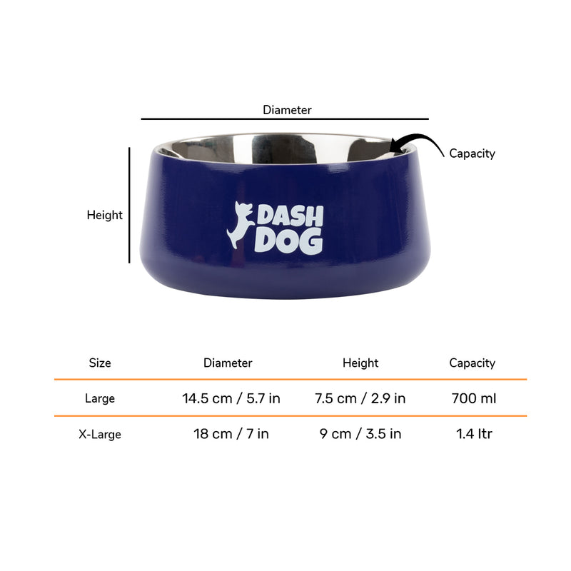 Dash Dog Tulip Bowl For Dogs - Heads Up For Tails