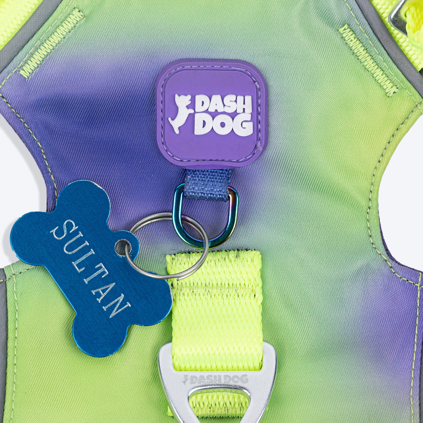 Dash Dog Neon Fusion Outdoor Ease Harness For Dog - Neon Gree_10