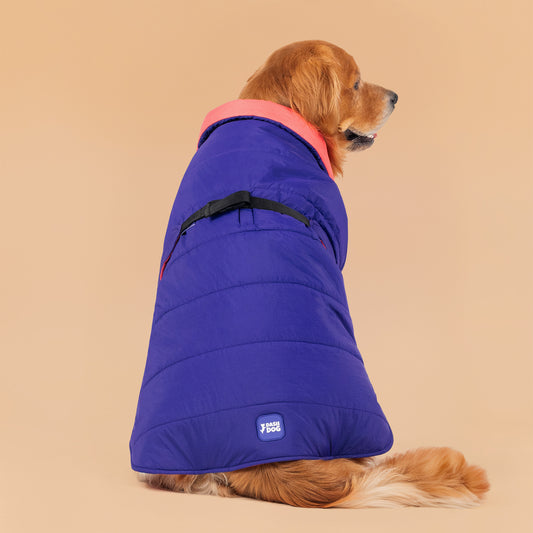 Dash Dog Swift Strides Puffer Jacket For Dog - Purple & Pink