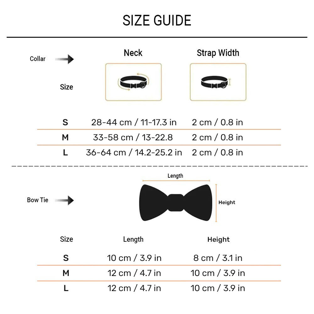 HUFT Desi Dazzle Bow Tie With Strap For Dog - Orange - Heads Up For Tails