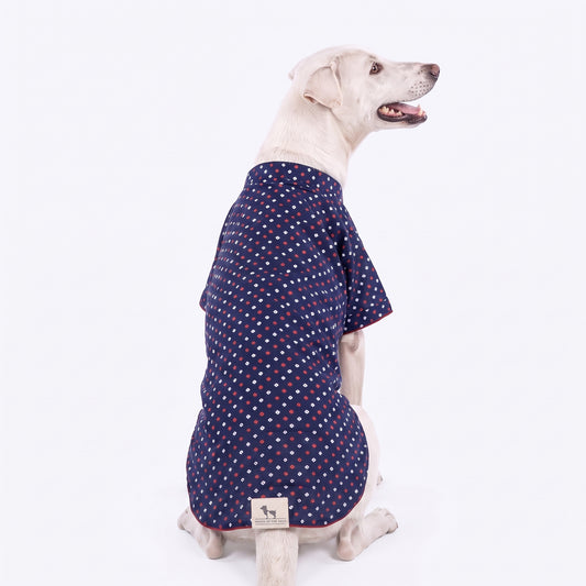 HUFT Bandhani Bloom Kurta For Dog - Blue