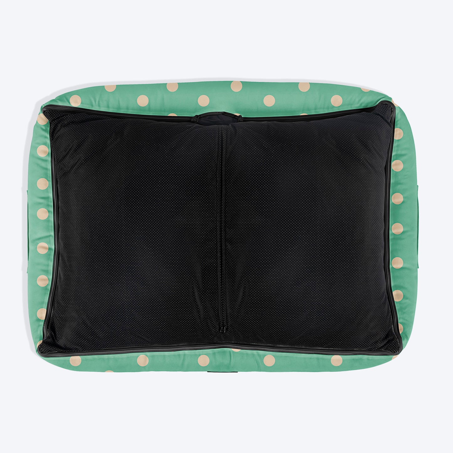 HUFT Personalised Minty Dots Lounger Bed For Dog - Turquoise - Heads Up For Tails