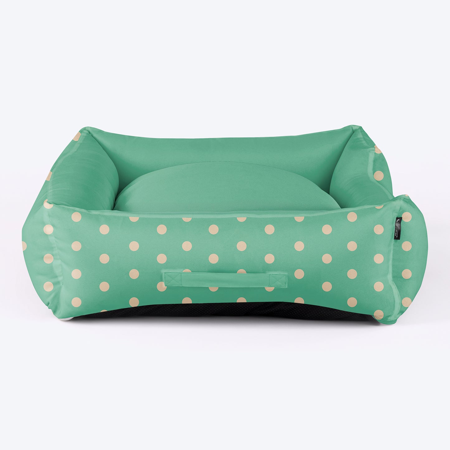 HUFT Personalised Minty Dots Lounger Bed For Dog - Turquoise - Heads Up For Tails