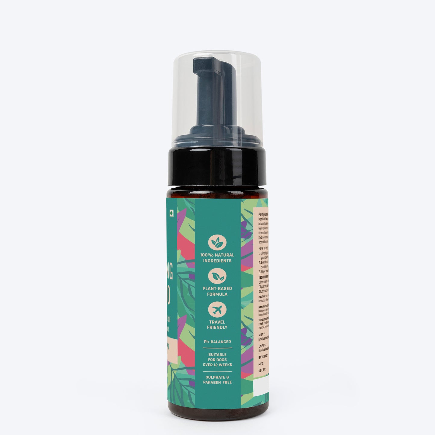 HUFT Waterless Cleansing & No Rinse Dry Shampoo For Dogs - 140 ml - Heads Up For Tails