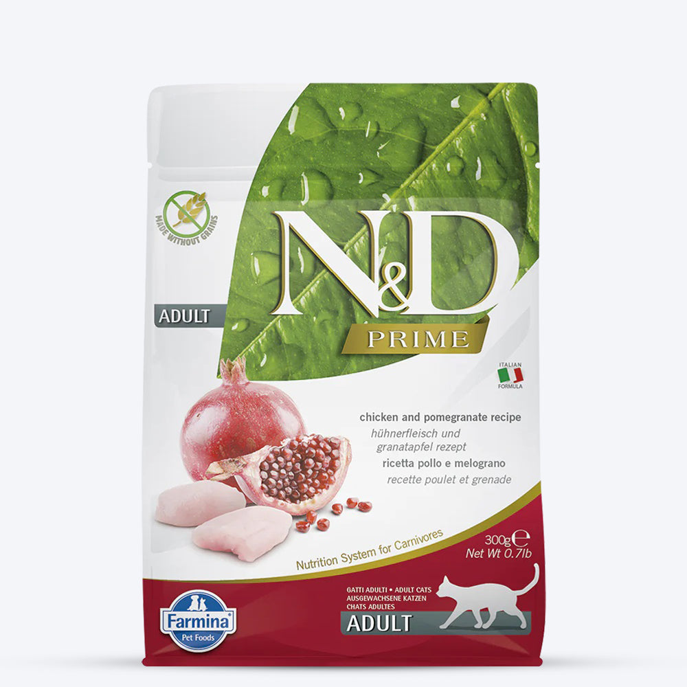 Farmina N&D Chicken & Pomegranate Grain Free Adult Dry Cat Food - Heads Up For Tails