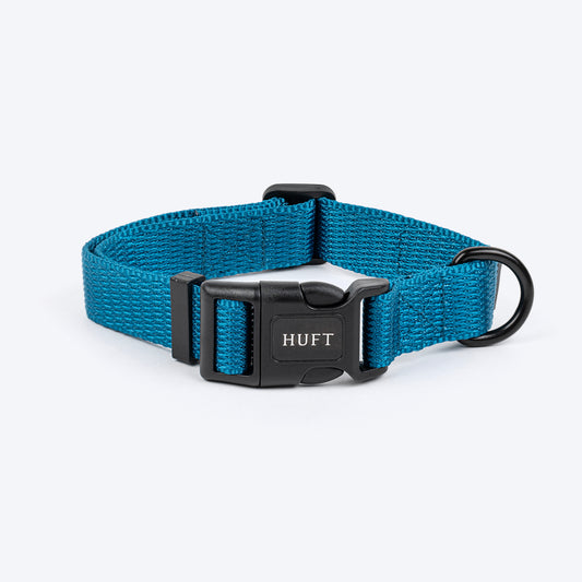 HUFT Basics Dog Collar - Teal Blue - Heads Up For Tails