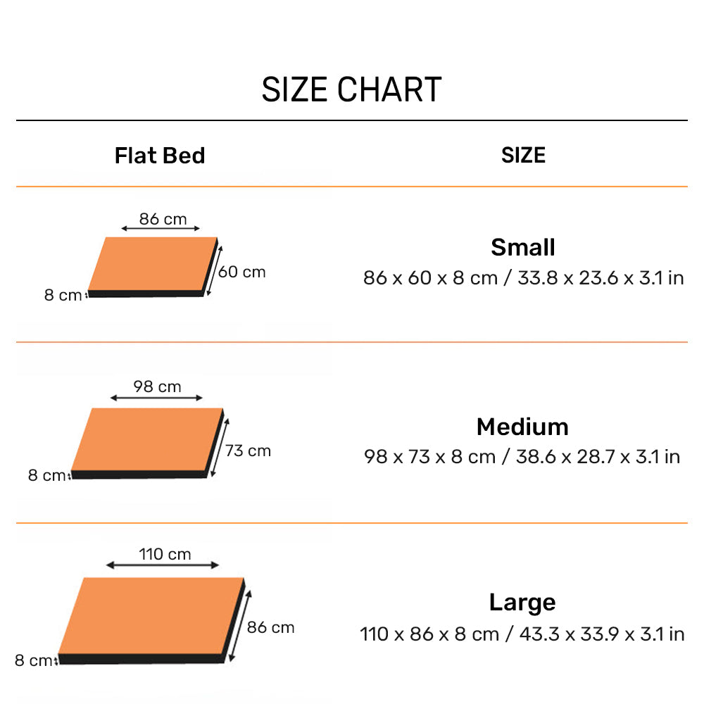 TLC Flat Haven Bed For Dog - Red - Heads Up For Tails