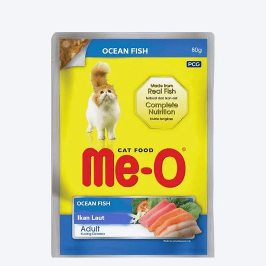 Me-O Ocean Fish in Jelly Wet Food For Cat - 80 g packs - Heads Up For Tails