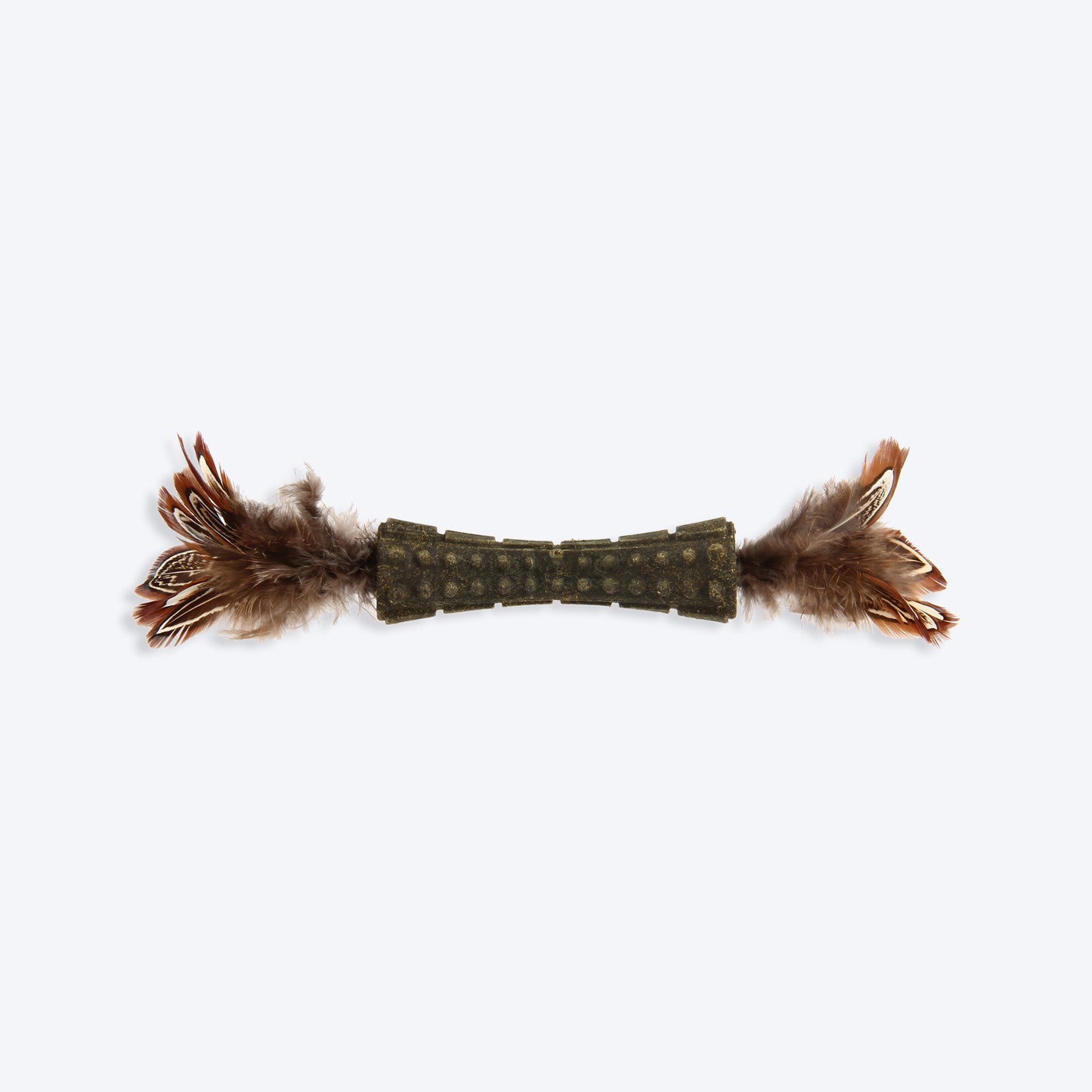 GiGwi Catnip Johnny Stick Cat Toy (with Double Side Feathers) - Brown - Heads Up For Tails