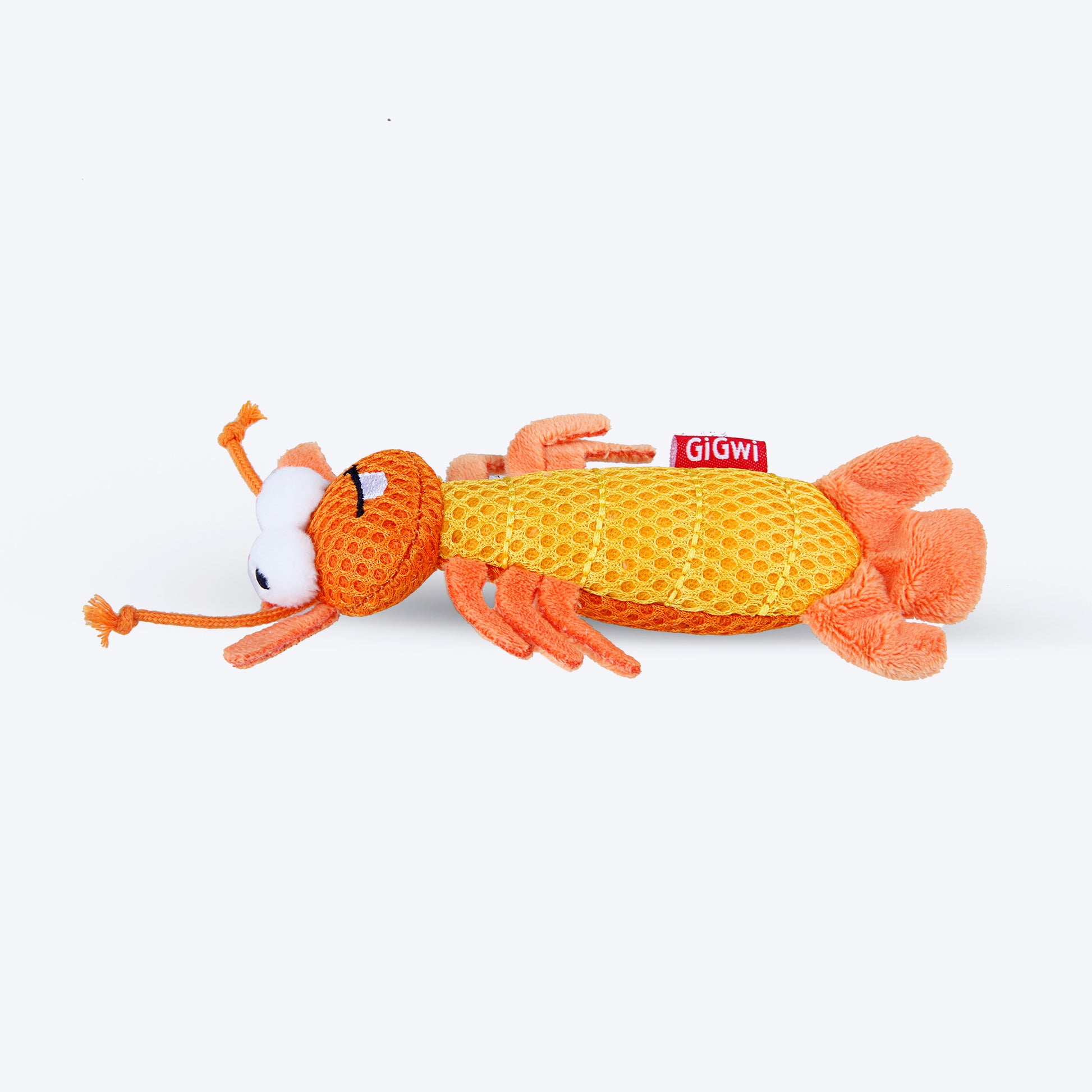 GiGwi Dental Mesh Shrimp With Catnip Interactive Cat Toy - Heads Up For Tails