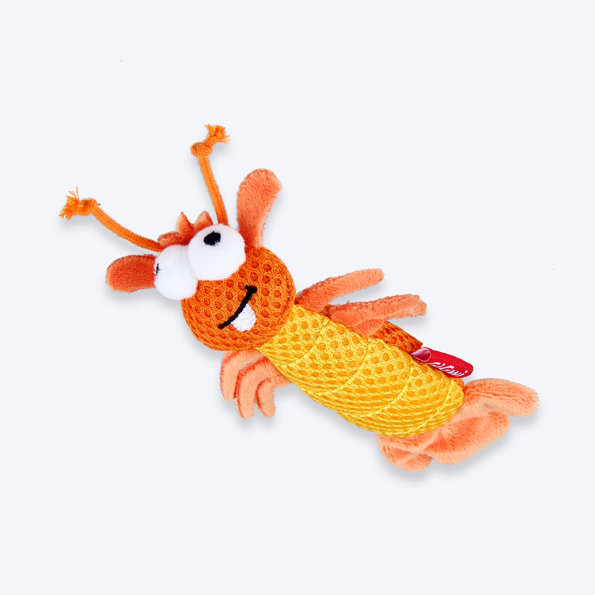 GiGwi Dental Mesh Shrimp With Catnip Interactive Cat Toy - Heads Up For Tails