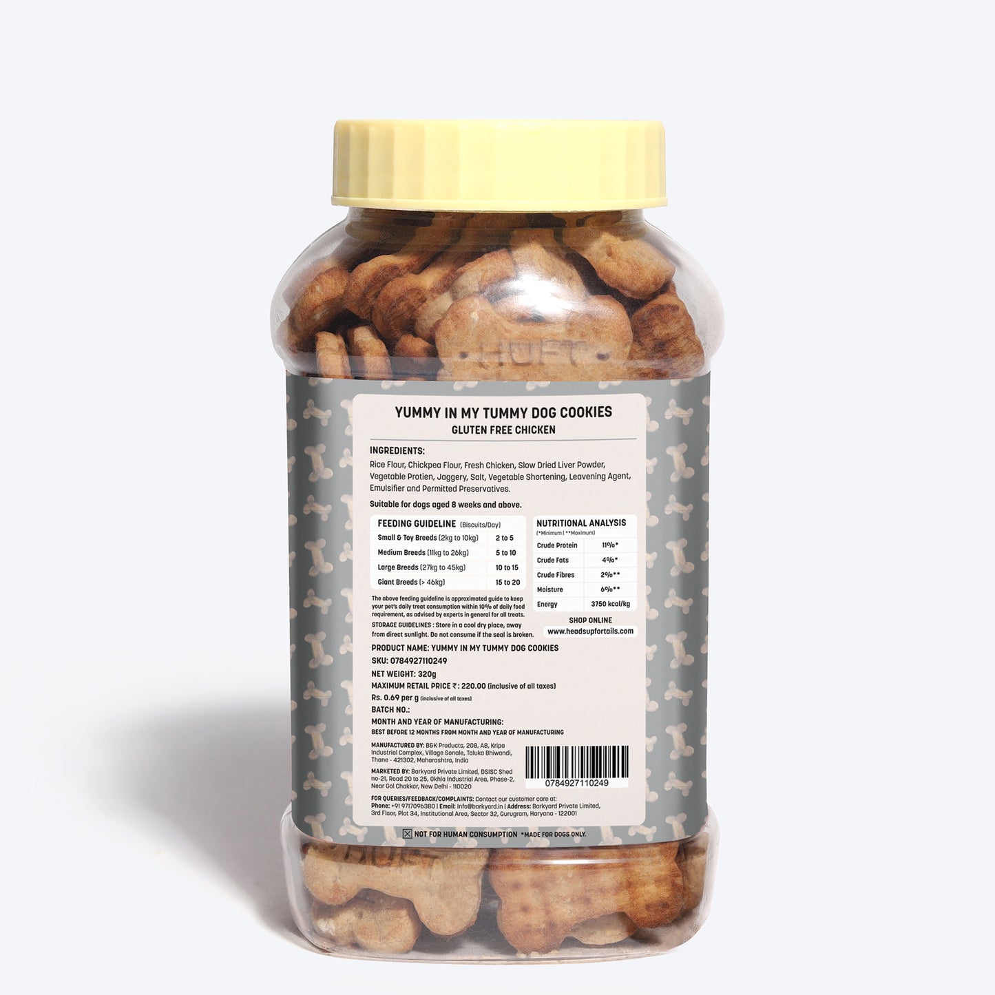 HUFT YIMT Real Chicken Dog Biscuits - Gluten Free - Heads Up For Tails