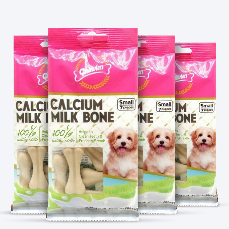 Gnawlers Calcium Milk Bones Dog Treats - Small - Heads Up For Tails