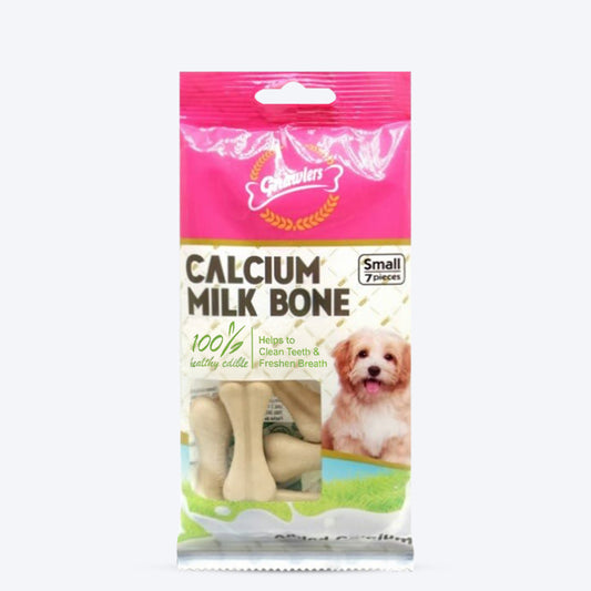 Gnawlers Calcium Milk Bones Dog Treats - Small - Heads Up For Tails
