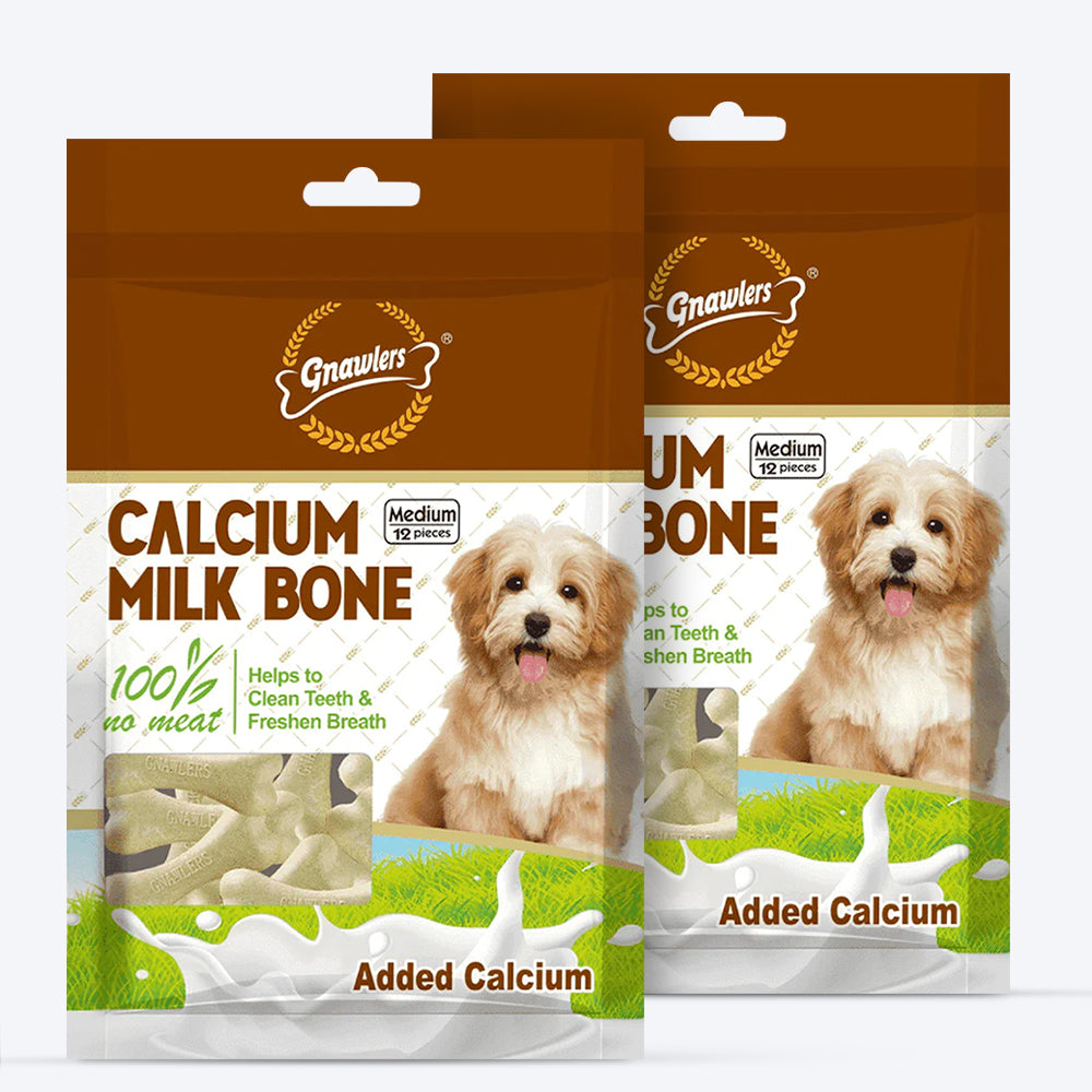 Gnawlers Calcium Milk Bone Dog Treats - Medium_05