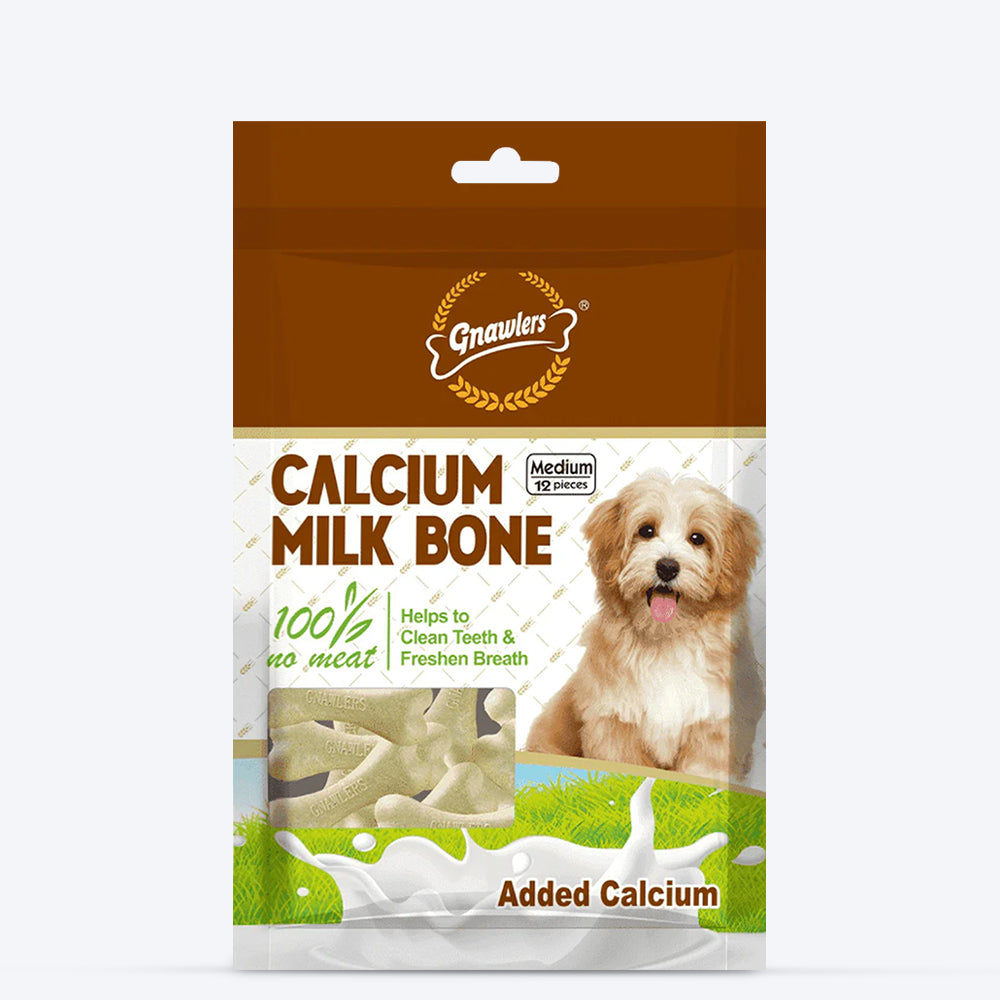 Gnawlers Calcium Milk Bone Dog Treats - Medium_02
