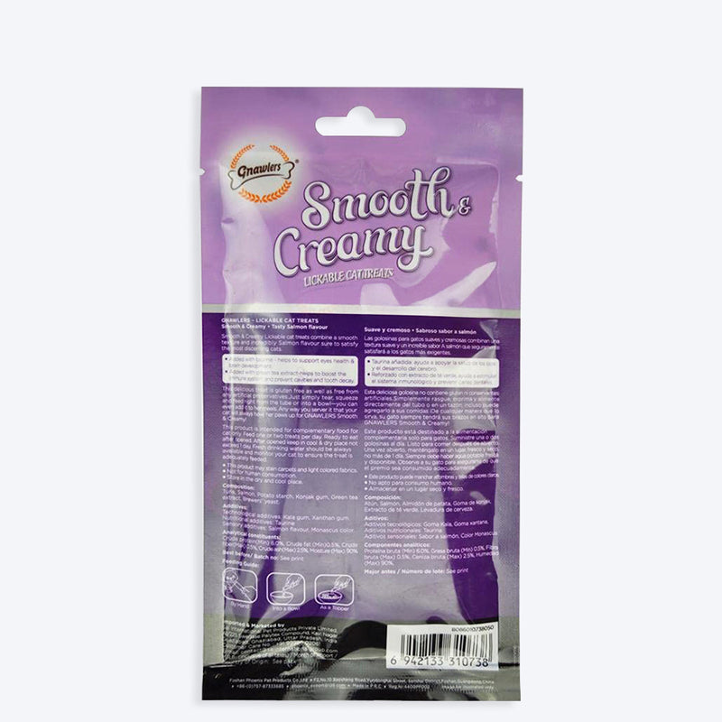 Gnawlers Creamy Treats Salmon Flavour for Cats- 60 g packs - Heads Up For Tails
