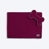 HUFT Made To Order Orthopaedic Dog Bed (Free Bone Cushion) - Dark Magenta - Heads Up For Tails