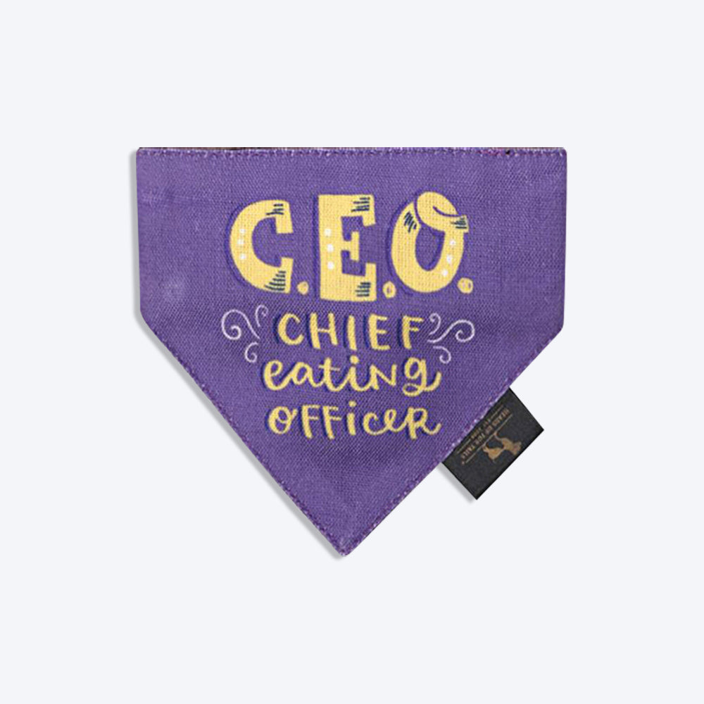 HUFT X Alicia Souza CEO Chief Eating Officer Dog Bandana - Heads Up For Tails