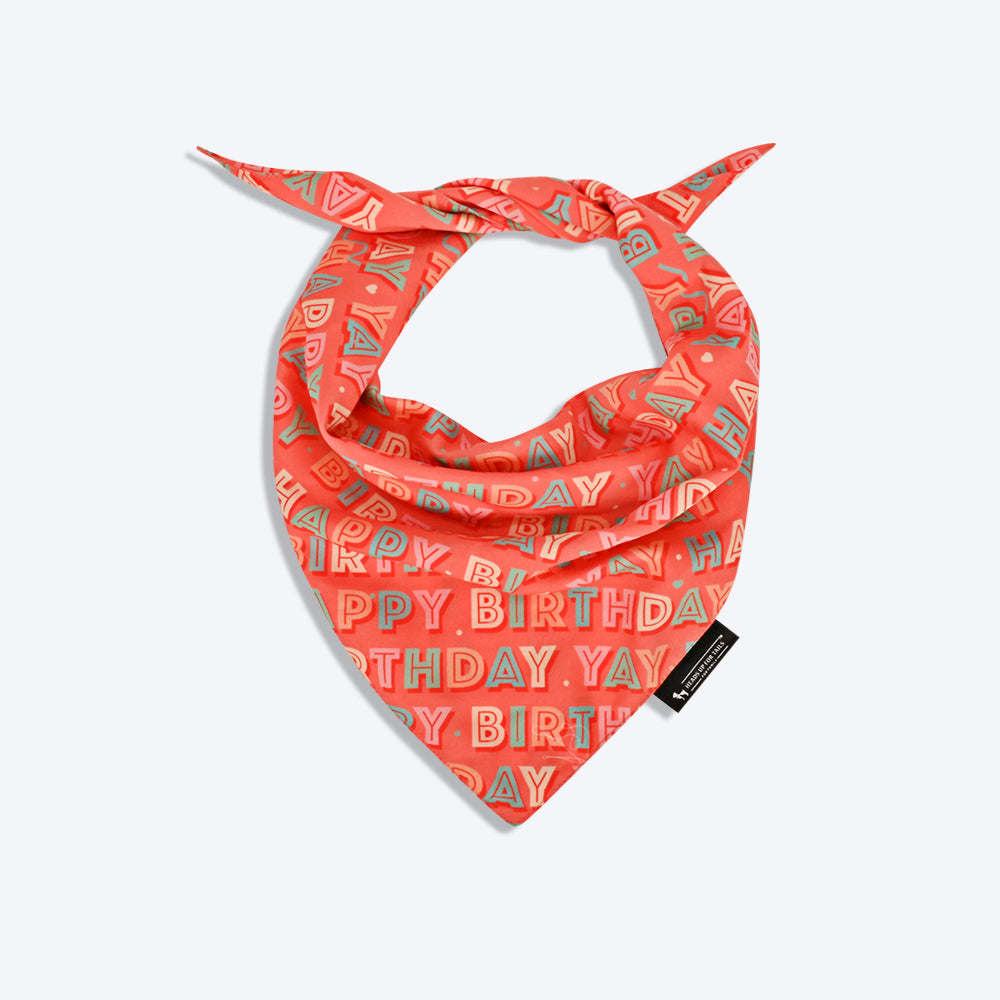 HUFT Yay Happy Birthday Knot Dog Bandana - Heads Up For Tails