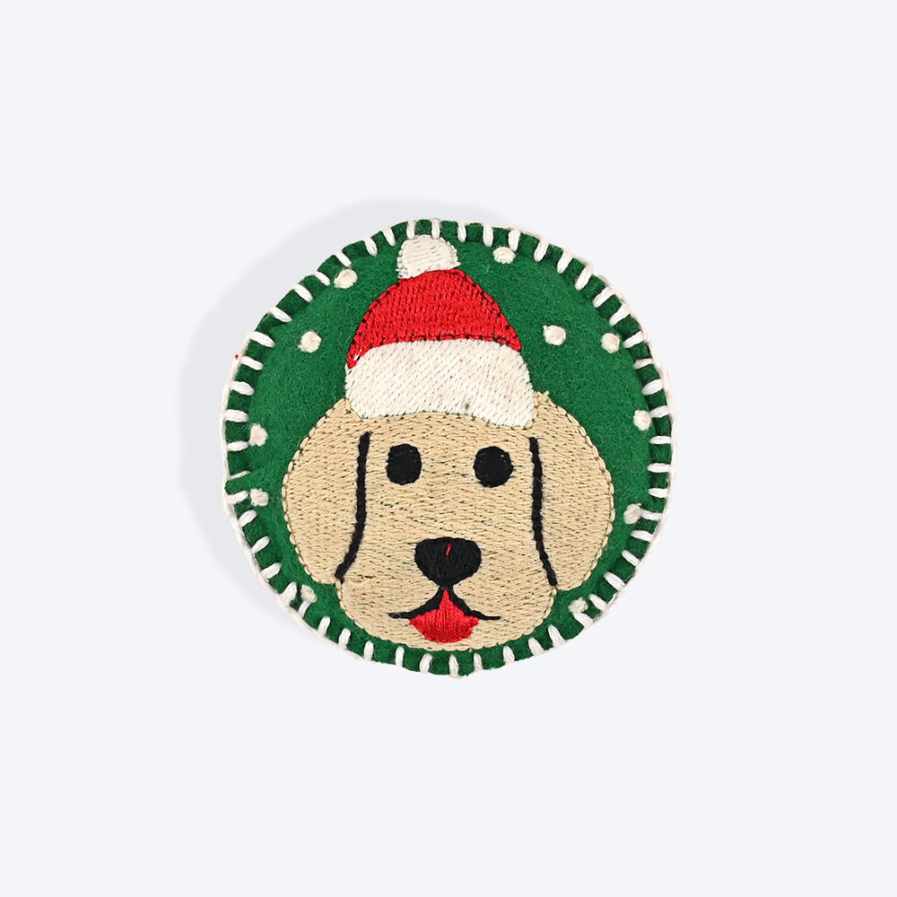 HUFT Santa Furry Dog Collar Insert (Green) - Heads Up For Tails