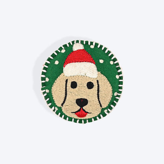 HUFT Santa Furry Dog Collar Insert (Green) - Heads Up For Tails