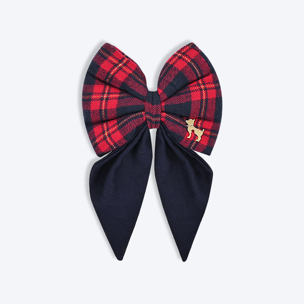 HUFT All I Want For Christmas Dog Bow Tie (Red and Blue) - Heads Up For Tails