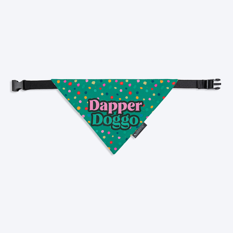 HUFT Dapper Doggo Printed Dog Bandana - Green_07