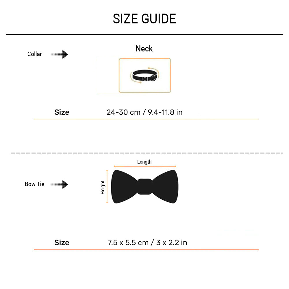 HUFT Brocade Dazzle Bow Tie With Strap For Cat - Blue - Heads Up For Tails