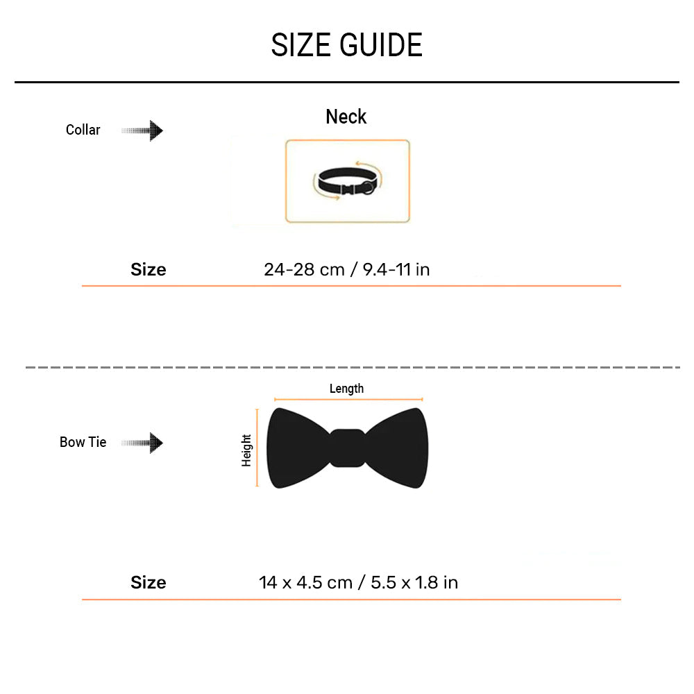 HUFT Brocade Dazzle Bow Tie With Strap For Cat - Yellow - Heads Up For Tails