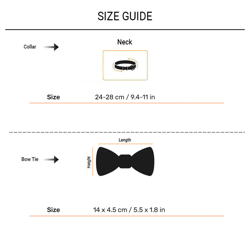 HUFT Brocade Dazzle Bow Tie With Strap For Cat - Yellow - Heads Up For Tails
