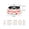 HUFT Best Dog Ever Printed Melamine Bowl With Steel Inserts For Dog - Beige - Heads Up For Tails