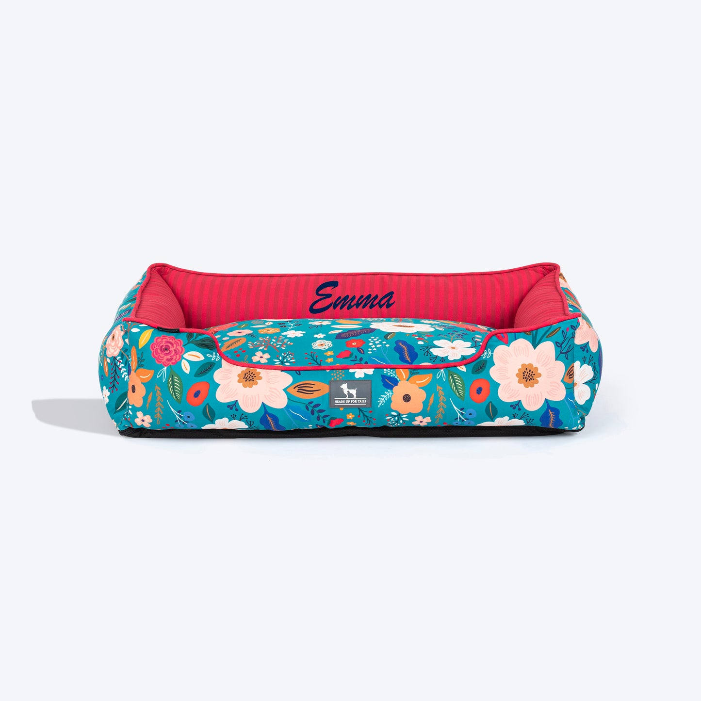 HUFT Blooming Days Personalised Lounger Bed For Dog - Yellow - Heads Up For Tails