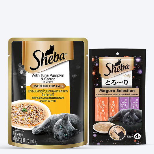 Sheba Adult Cat Seafood Combo - Pack of 2 - Heads Up For Tails