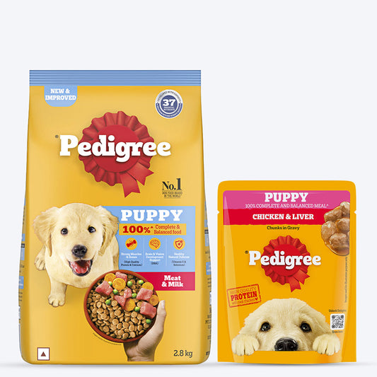 Pedigree Puppy Food Combo - Pack of 2 - Heads Up For Tails