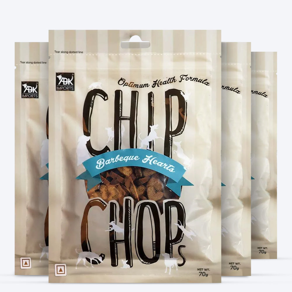 Chip Chops Dog Treats - Barbeque Hearts - 70 g - Heads Up For Tails