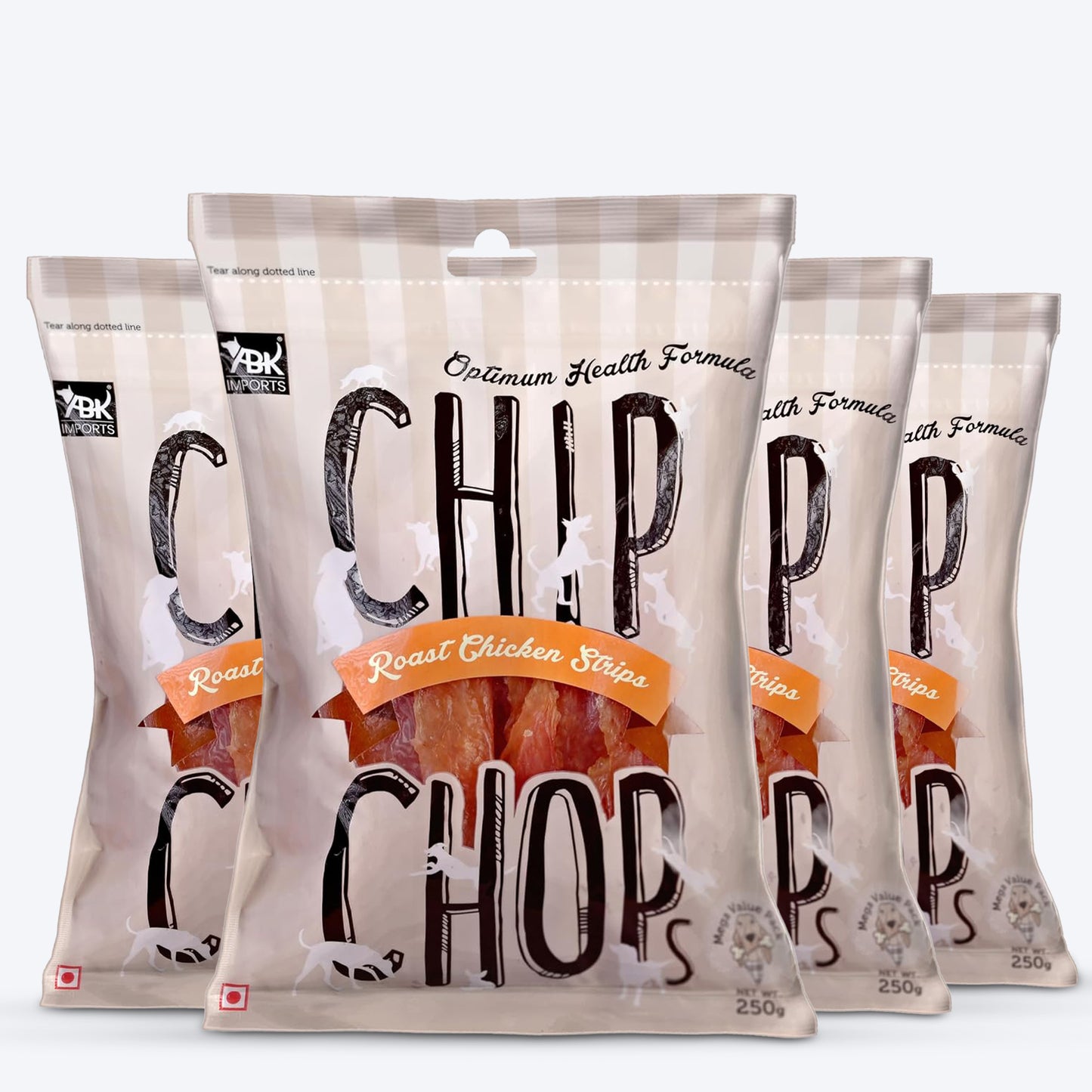 Chip Chops Dog Treats - Roast Chicken Strips - Heads Up For Tails