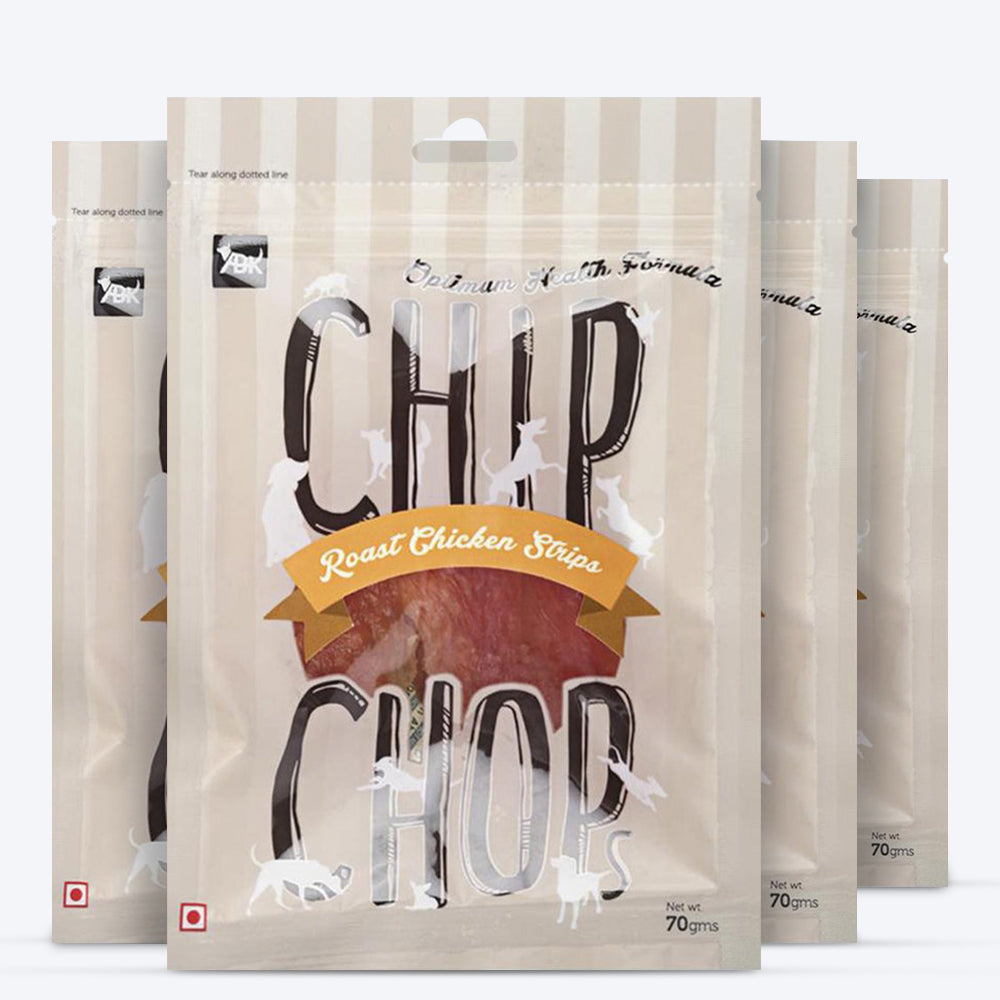 Chip Chops Dog Treats - Roast Chicken Strips - Heads Up For Tails