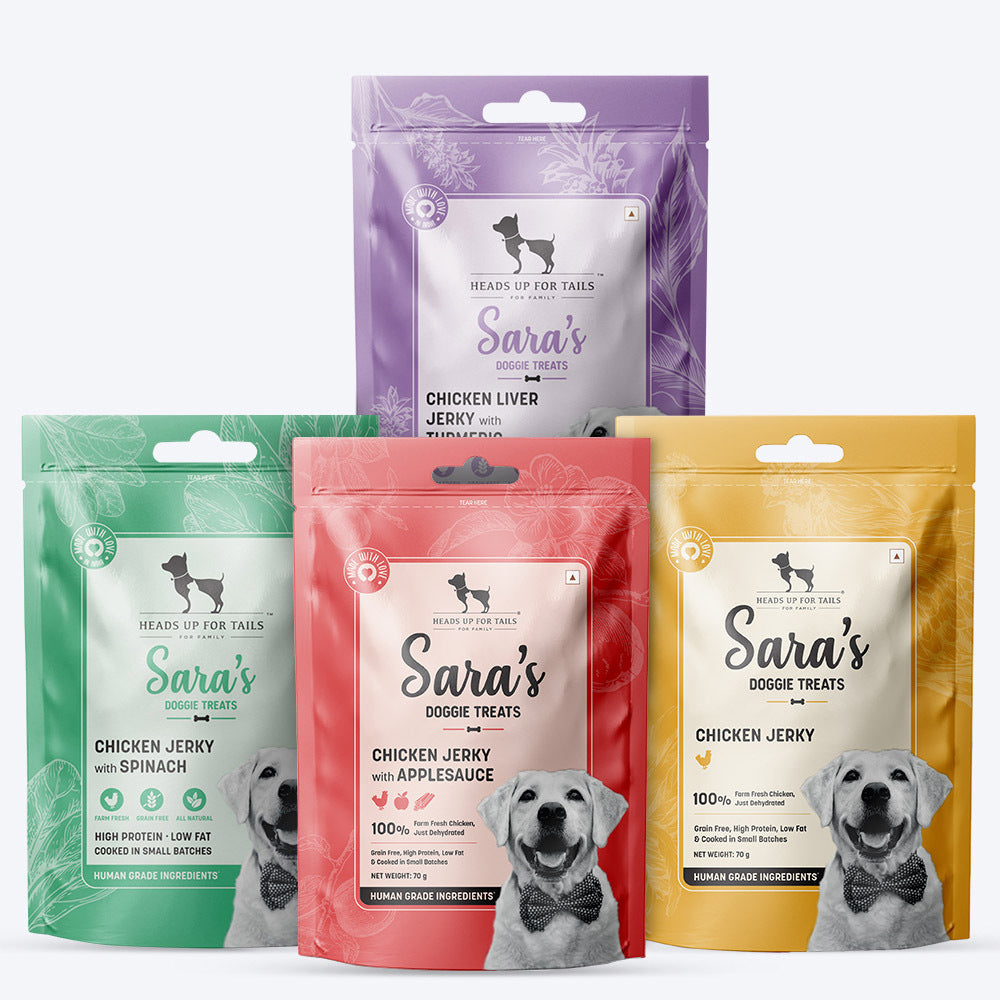 HUFT Sara's Doggie Treats - Pack Of 4 - Heads Up For Tails