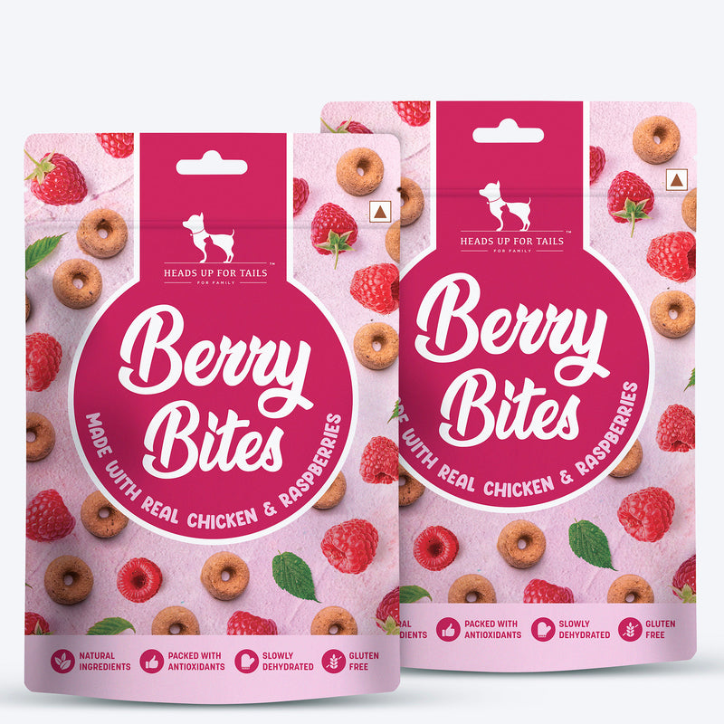 HUFT Berry Bites - Chicken & Raspberries Treats For Dogs - 140 g