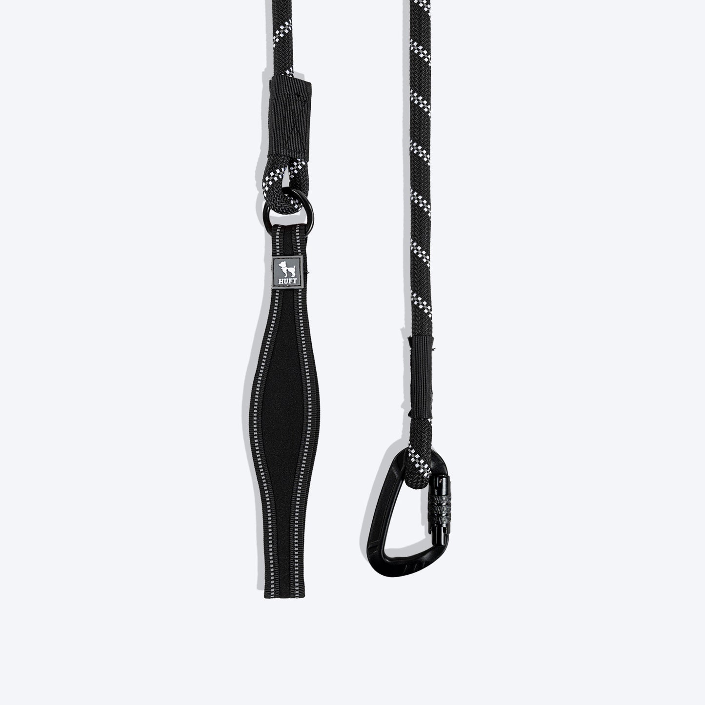 HUFT Rope Leash With Carabiner For Dog - Black - 1.2 m - Heads Up For Tails