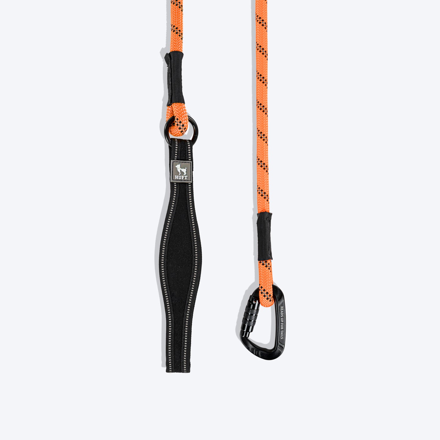 HUFT Rope Leash With Carabiner For Dog - Orange - 1.2 m - Heads Up For Tails