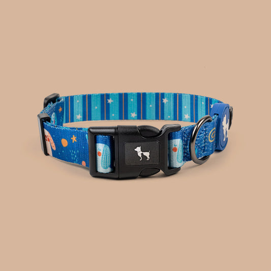 HUFT Twinkle Tails Collar For Dog - Blue - Heads Up For Tails