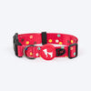 HUFT Polka Play Collar For Dog - Red - Heads Up For Tails